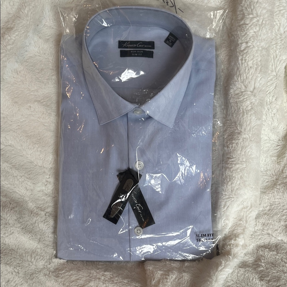 Kenneth Cole Men's Light Blue Dress Shirt